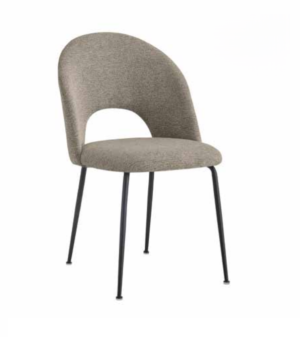 Sedia Paola in tessuto antimacchia tortora o grigio